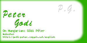 peter godi business card